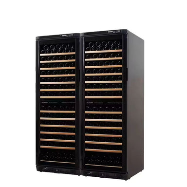 Premium quality materials and a sleek design make this 48" 222 Bottle Capacity Glass Door Wine Cellar the ideal storage solution for your wine collection.