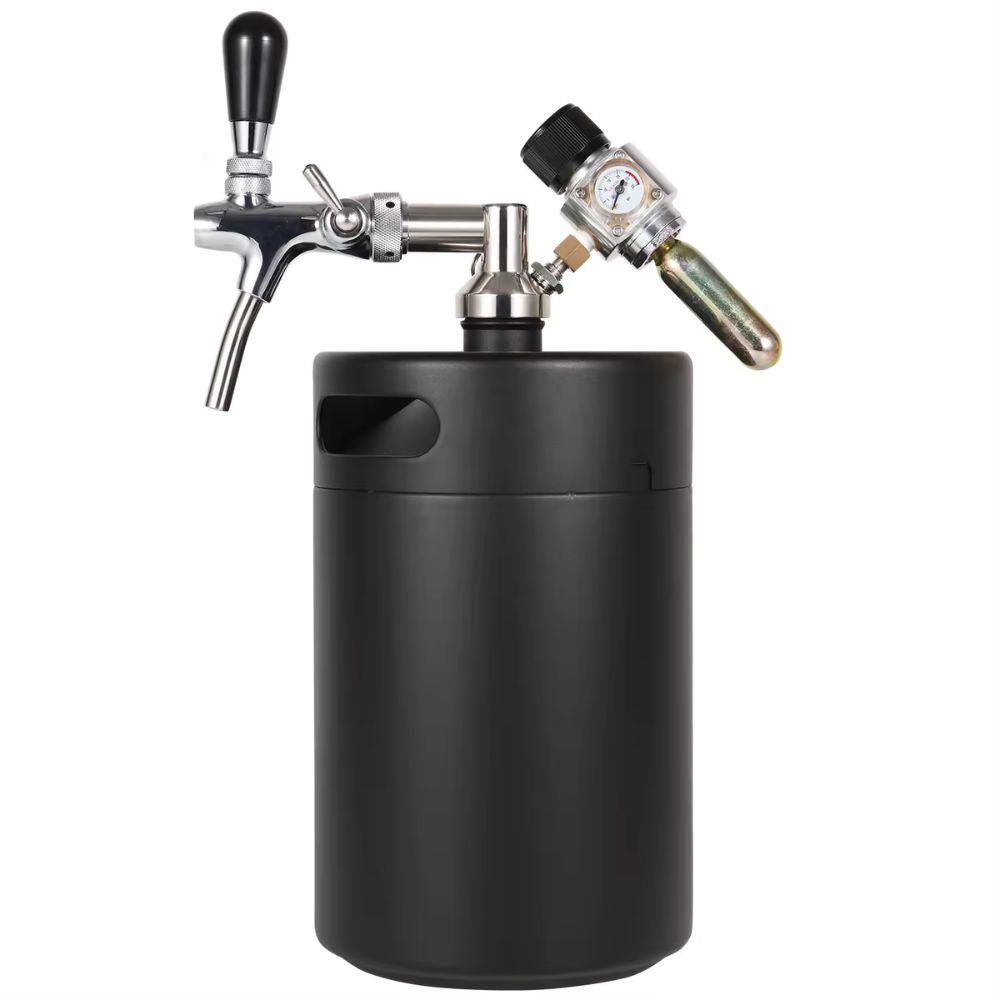 Expand your beer horizons with the 5L Mini Kegerator with Mini CO2 Regulator Kit.