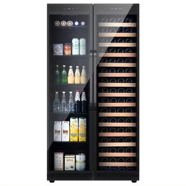 This cooler can store up to 166 bottles of wine and 625 cans of beverages, making it a perfect addition to any wine collection.