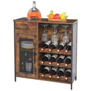 Made from high-quality wood, this antique wine cabinet adds a touch of history and elegance to any living room.