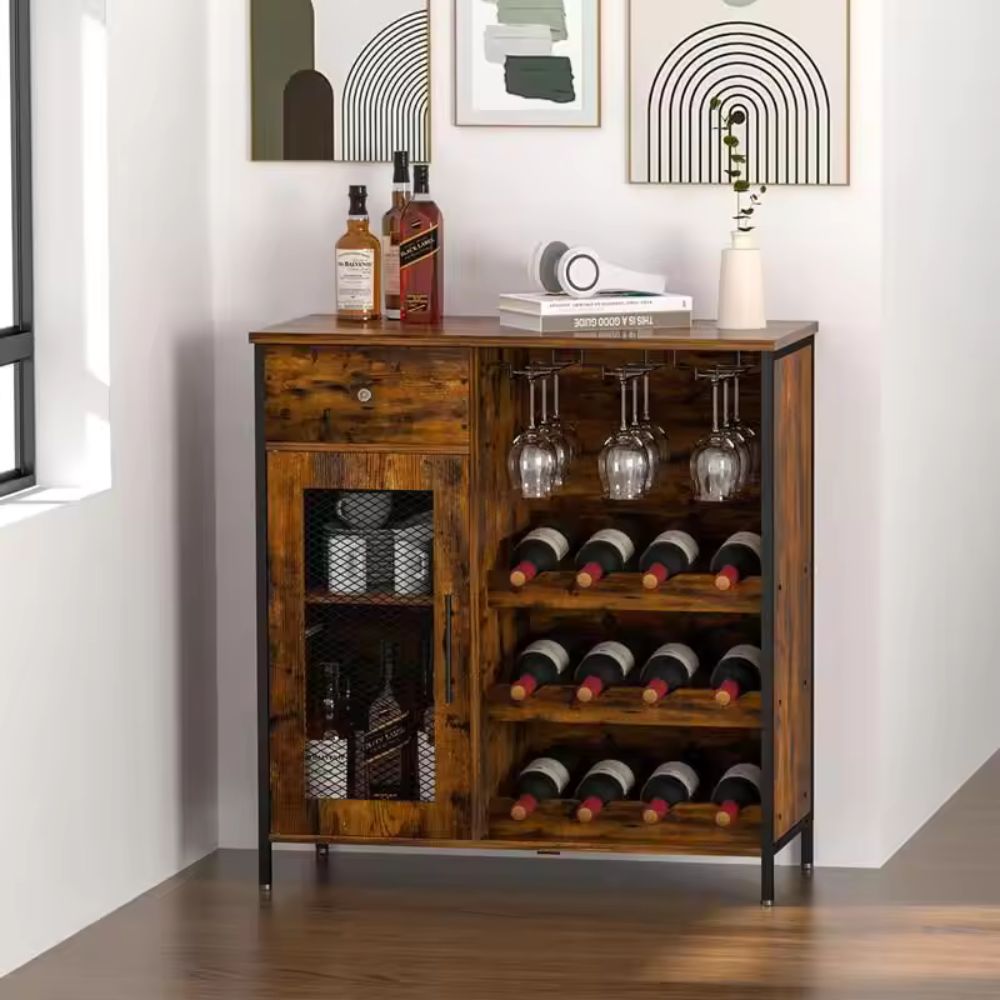 Living Room Wooden Antique Wine Cabinet